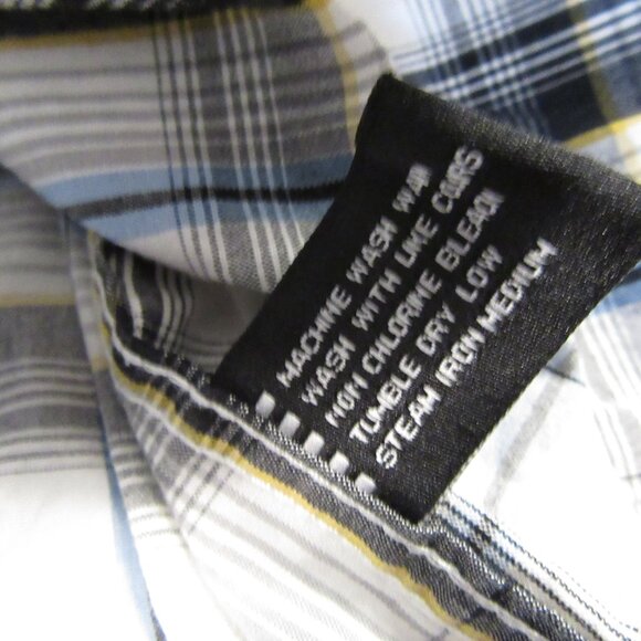 Vintage Ecko Unltd Men’s Shirt Medium White Striped Button Down Short Sleeve - Picture 6 of 12